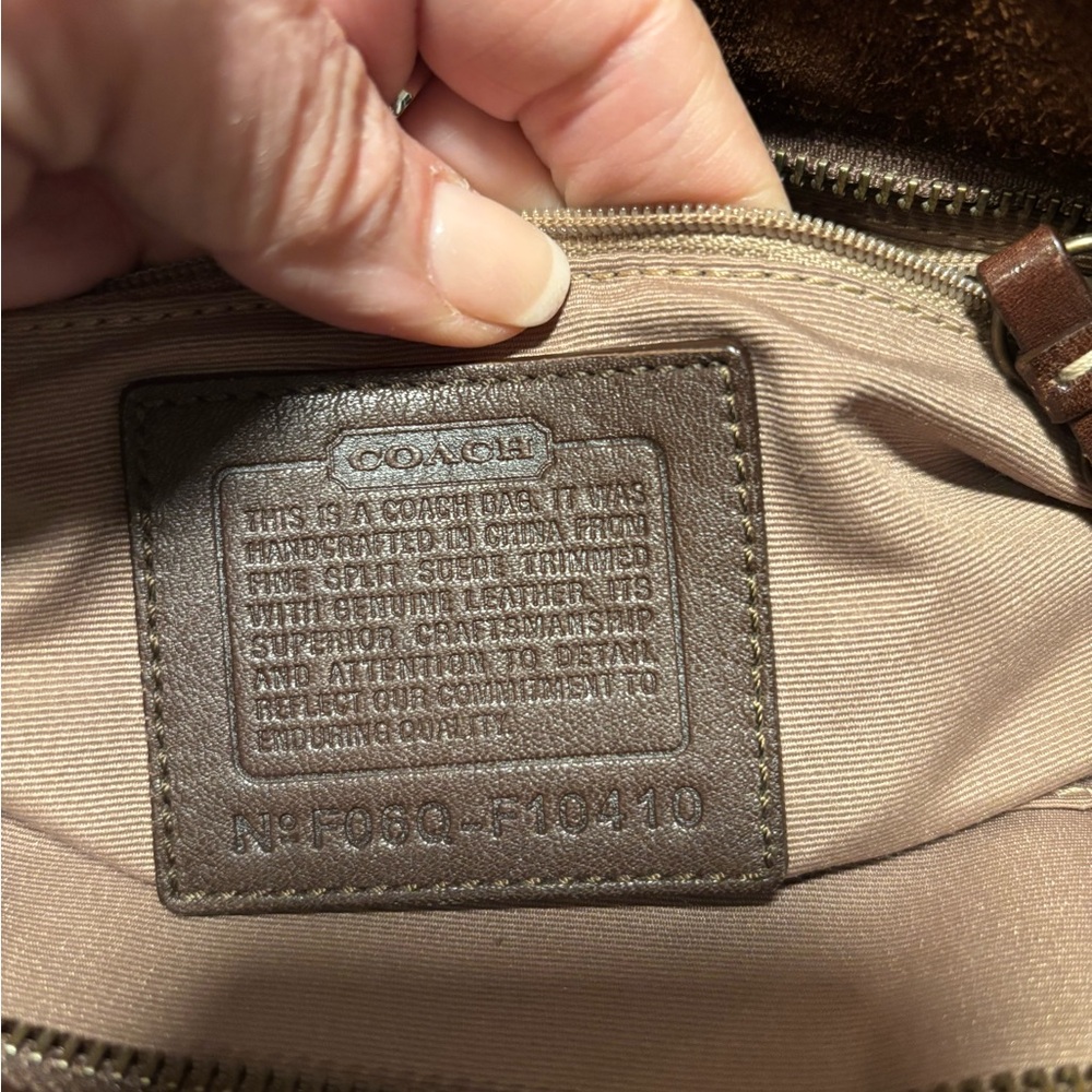 Coach VINTAGE Y2K 2006 (F10410) Mahogany Brown Suede Gallery Tote in VGUC - Picture 3 of 16